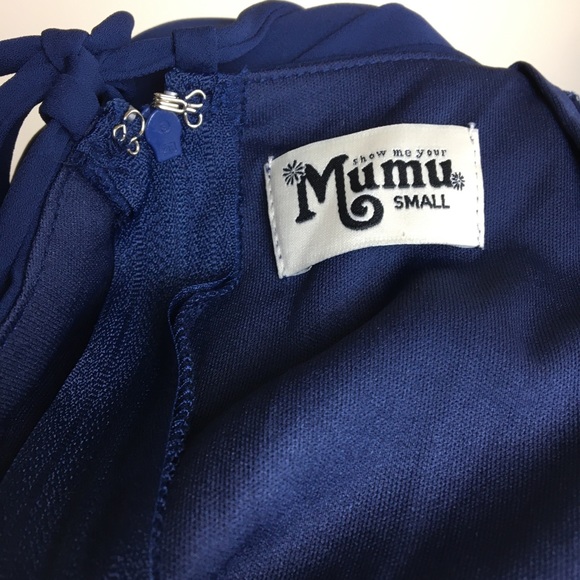 Show Me Your Mumu | Godshaw Goddess Rich Navy Crisp Bridal Dress - Picture 7 of 10